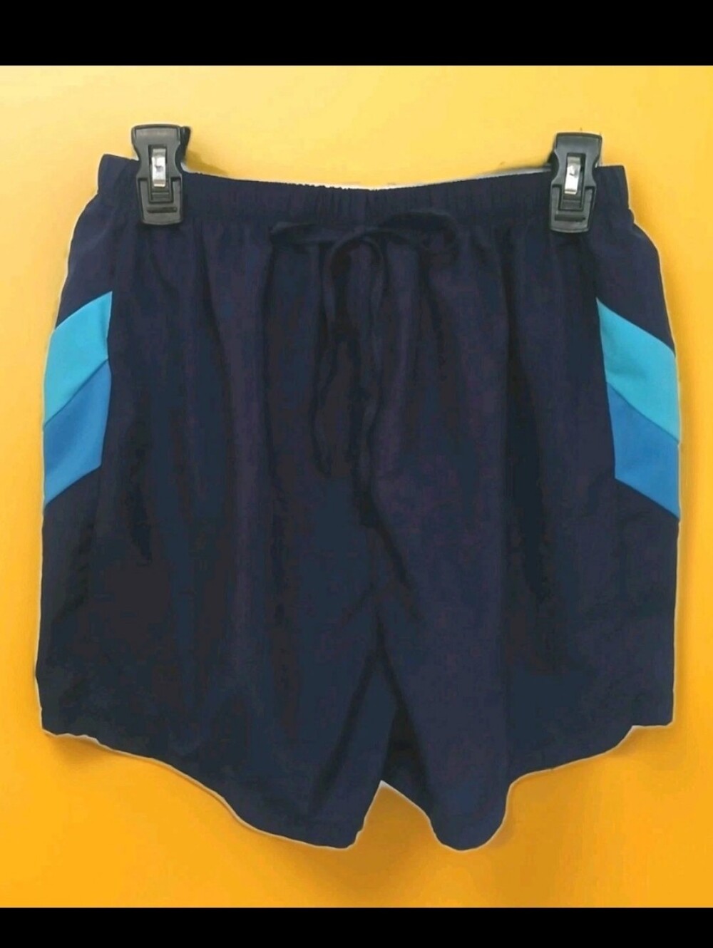 Inches Off Women's Size M Swim Shorts Navy With Blue Stripe Detail Quick Dry